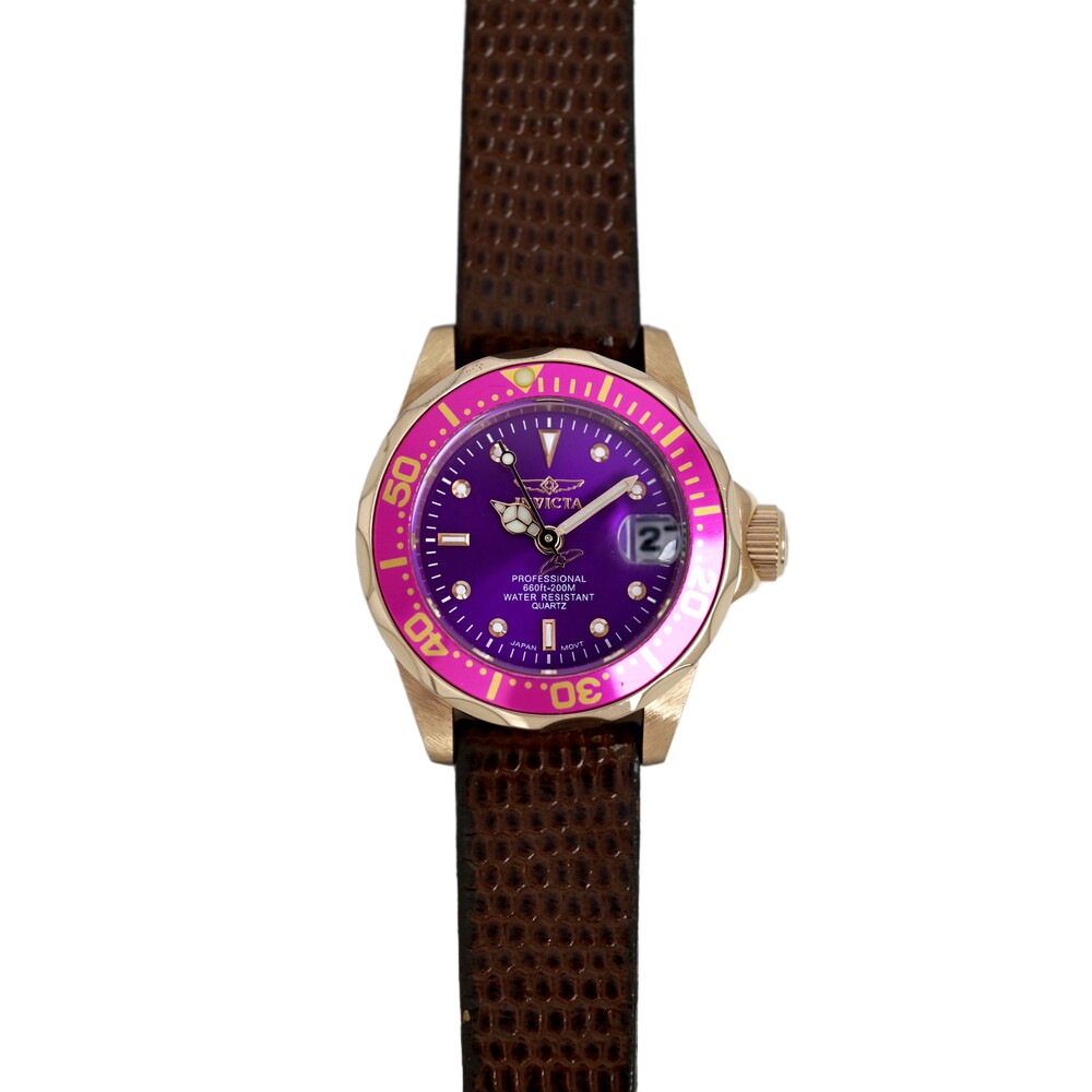 Invicta Pro Diver Ladies 25mm 11717 Pink Dial Bezel